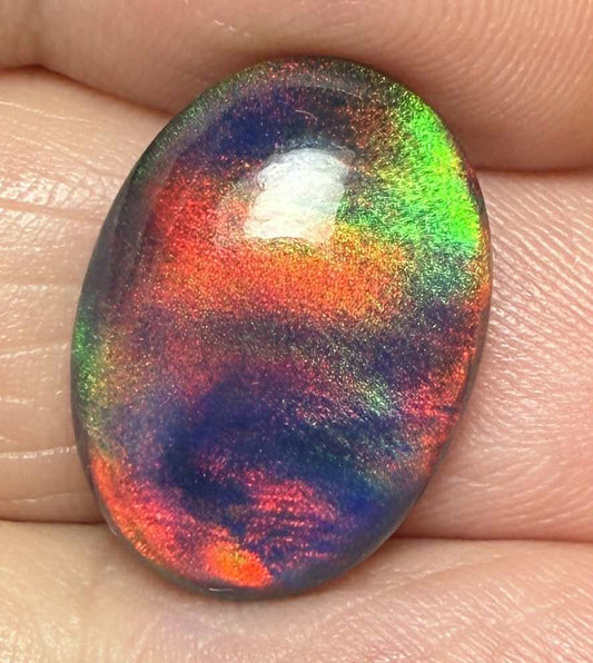 Oval 18x13mm Aurora Opal Cabochon 28