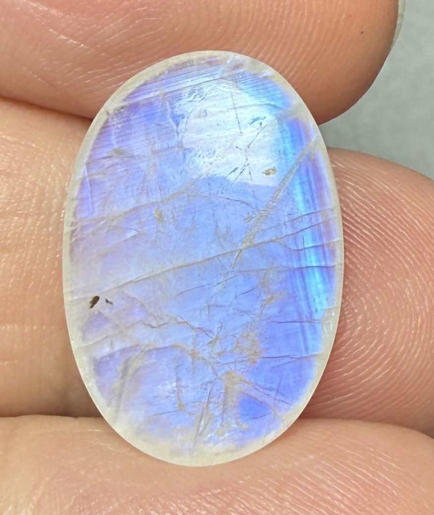 Oval 20x14mm Rainbow Moonstone Cabochon 15