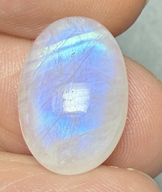 Oval 18x12mm Rainbow Moonstone Cabochon 24