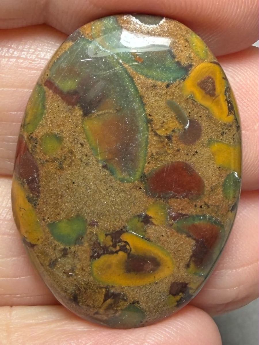 Oval 32x23mm Fruit Jasper Cabochon 42