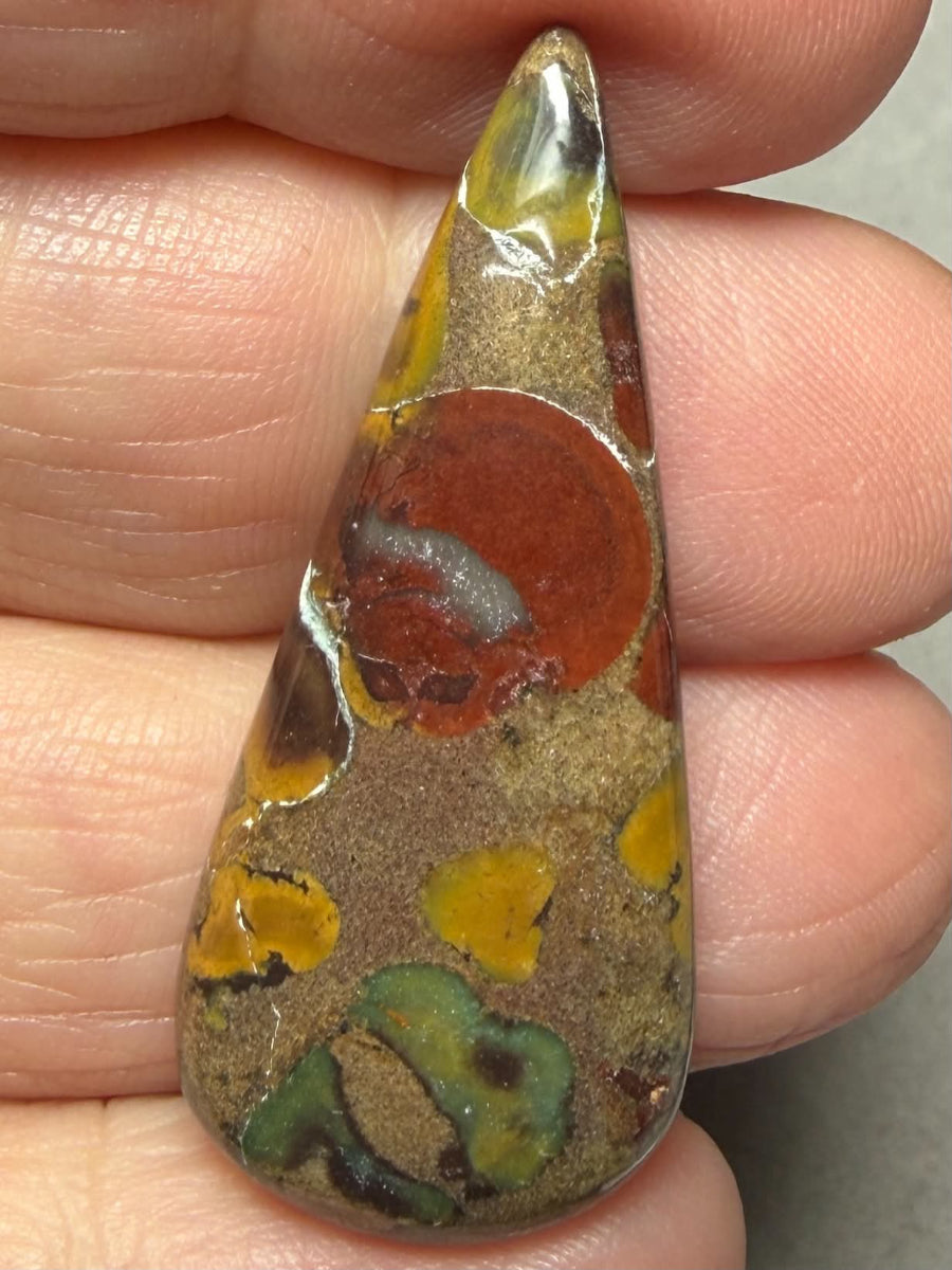 Teardrop 40x17mm Fruit Jasper Cabochon 46