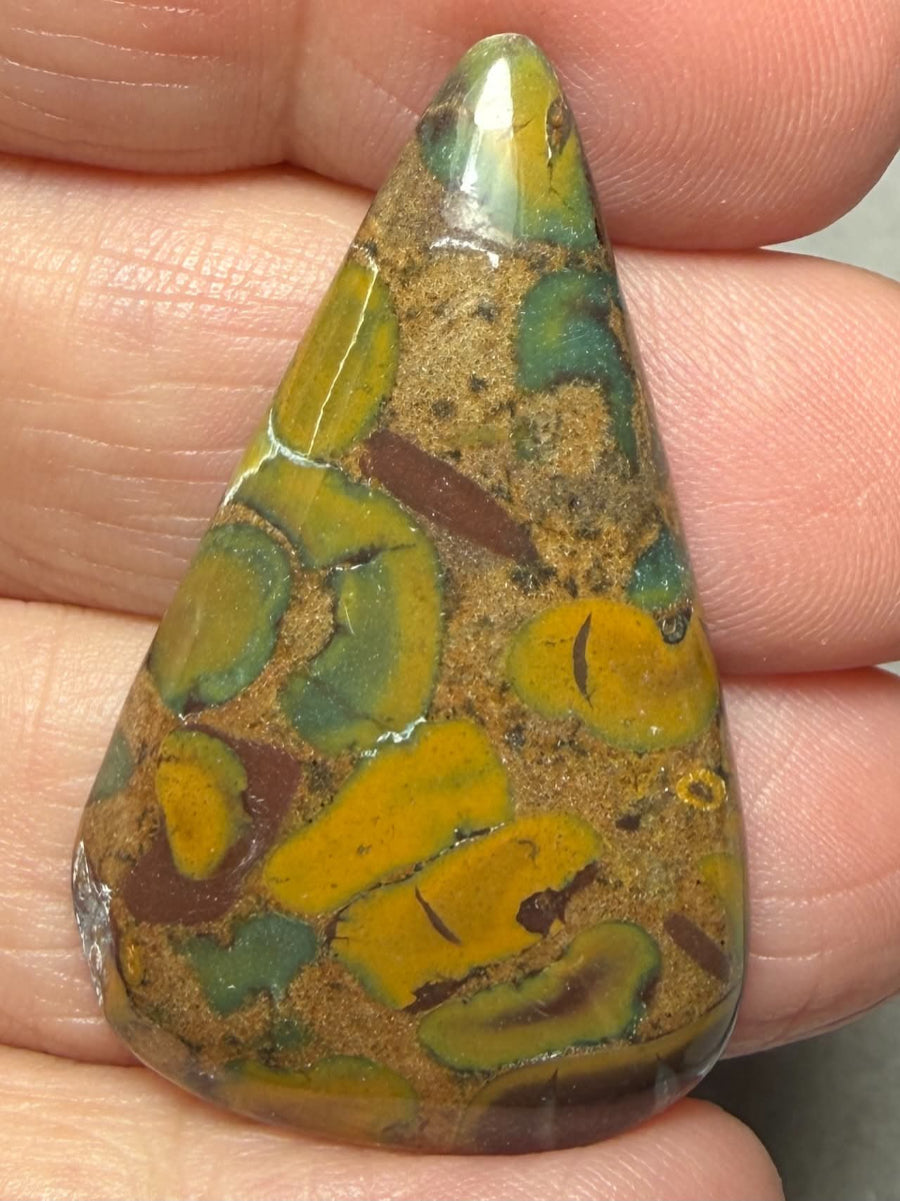 Teardrop 40x24mm Fruit Jasper Cabochon 62
