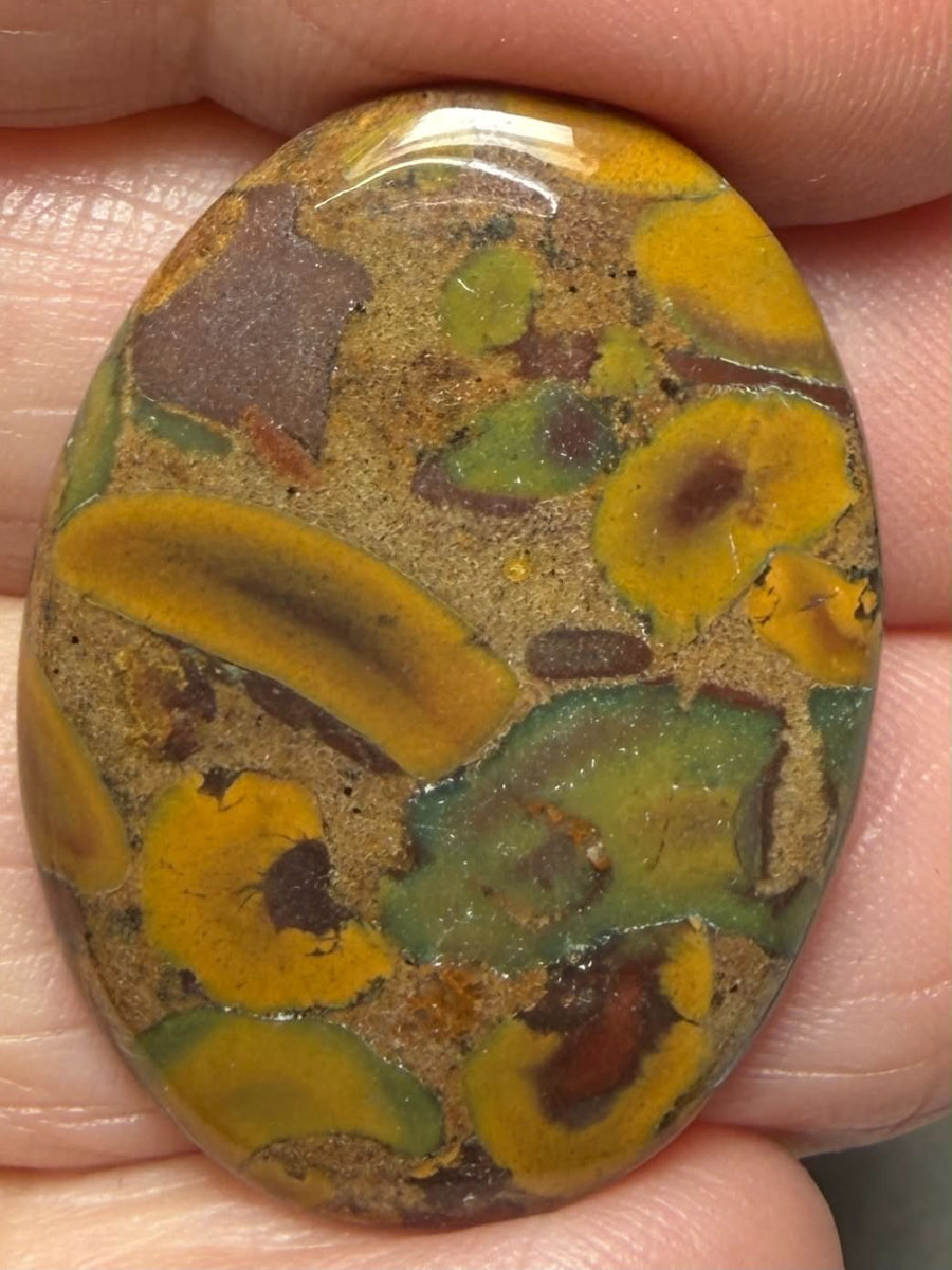 Oval 30x23mm Fruit Jasper Cabochon 65