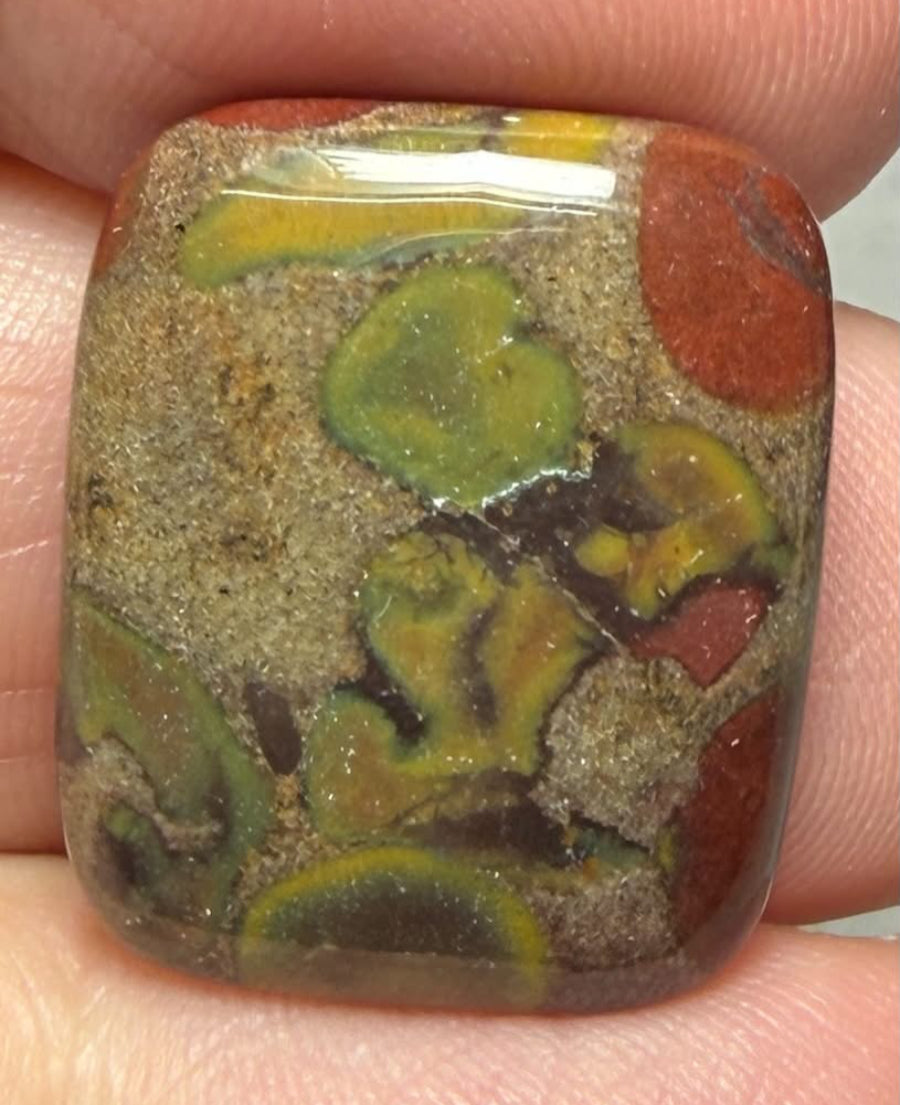 Rectangle 21x18mm Fruit Jasper Cabochon 66