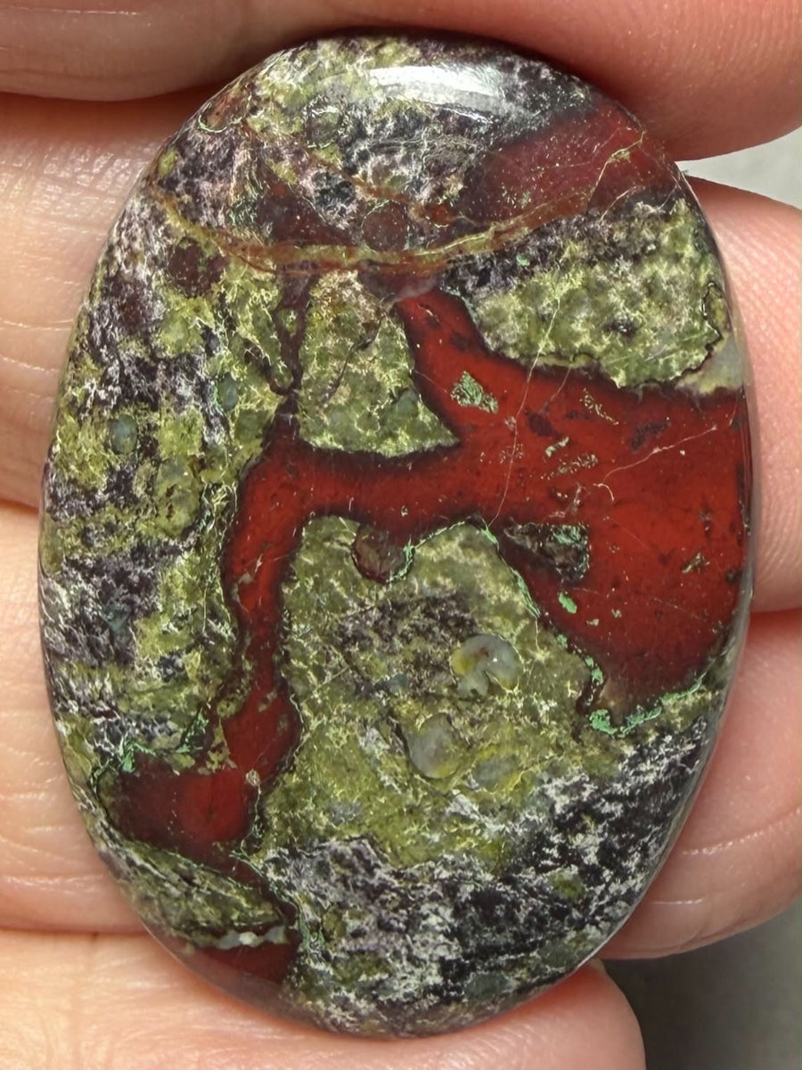 Oval 38x26mm Dragon Blood Jasper Cabochon 53