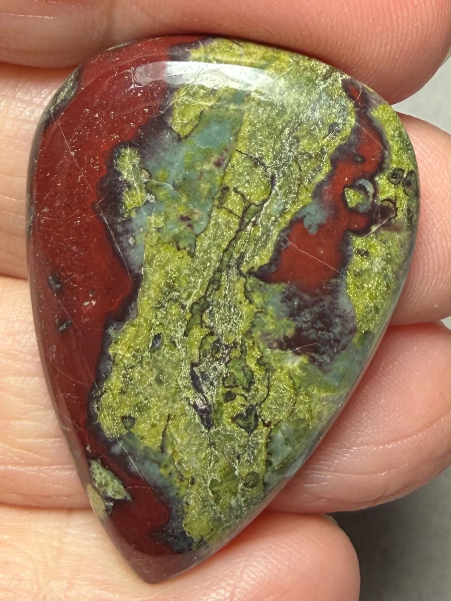 Teardrop 39x27mm Dragon Blood Jasper Cabochon 55