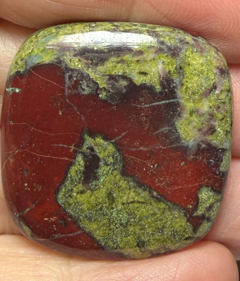 Rectangle 31x29mm Dragon Blood Jasper Cabochon 56