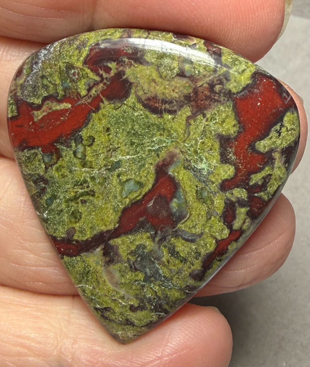 Teardrop 41x37mm Dragon Blood Jasper Cabochon 58