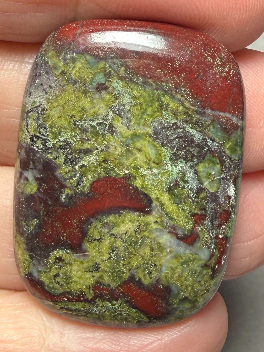 Rectangle 37x26mm Dragon Blood Jasper Cabochon 63