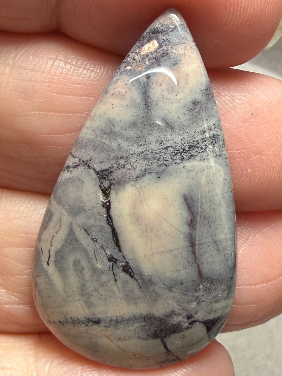 Teardrop 38x22mm Porcelain Jasper Cabochon 28
