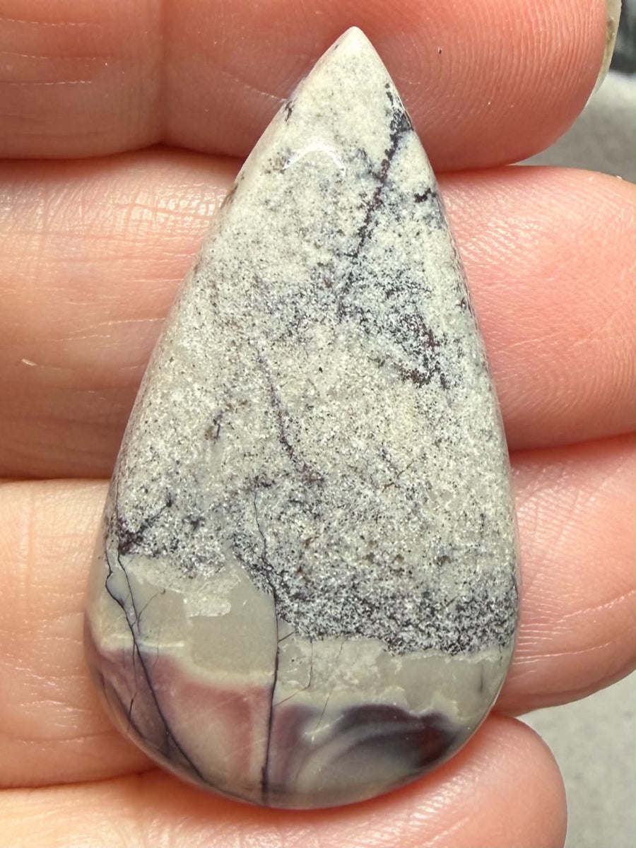 Teardrop 39x22mm Porcelain Jasper Cabochon 39
