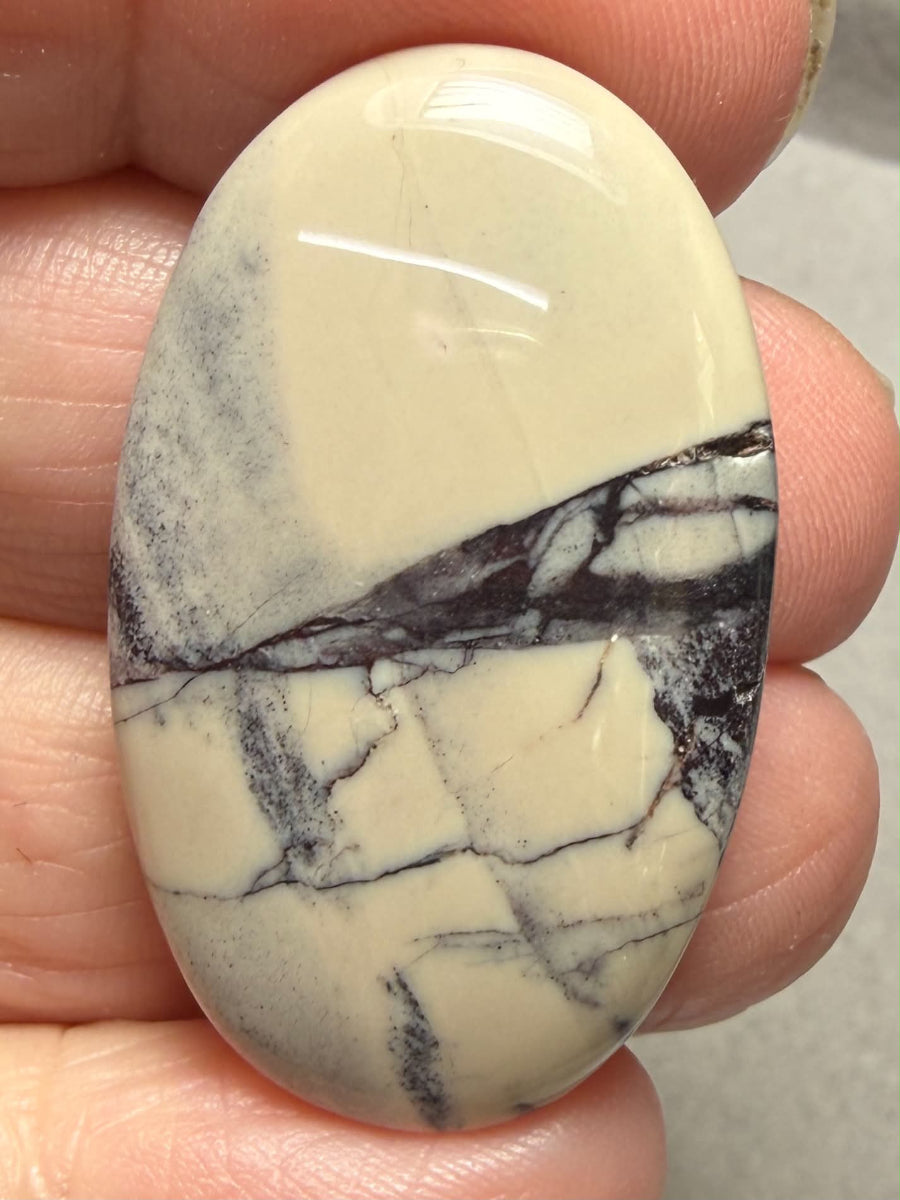 Oval 37x22mm Porcelain Jasper Cabochon 45