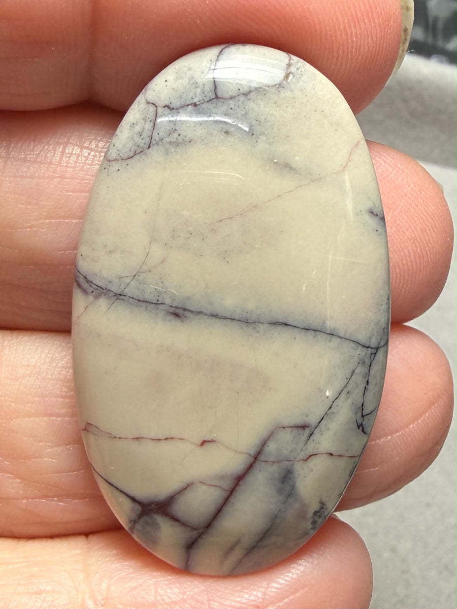 Oval 39x23mm Porcelain Jasper Cabochon 56