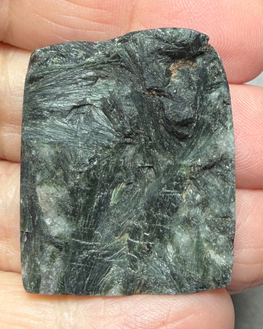 Rectangle 33x28mm Actinolite Cabochon 27