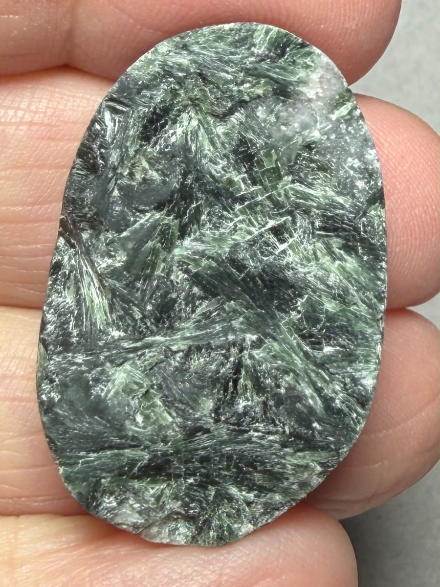 Oval 33x22mm Actinolite Cabochon 29