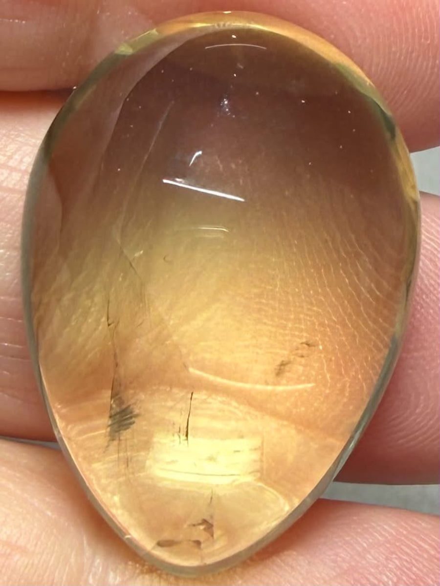 Teardrop 29x20mm Lemon Quartz Cabochon 05