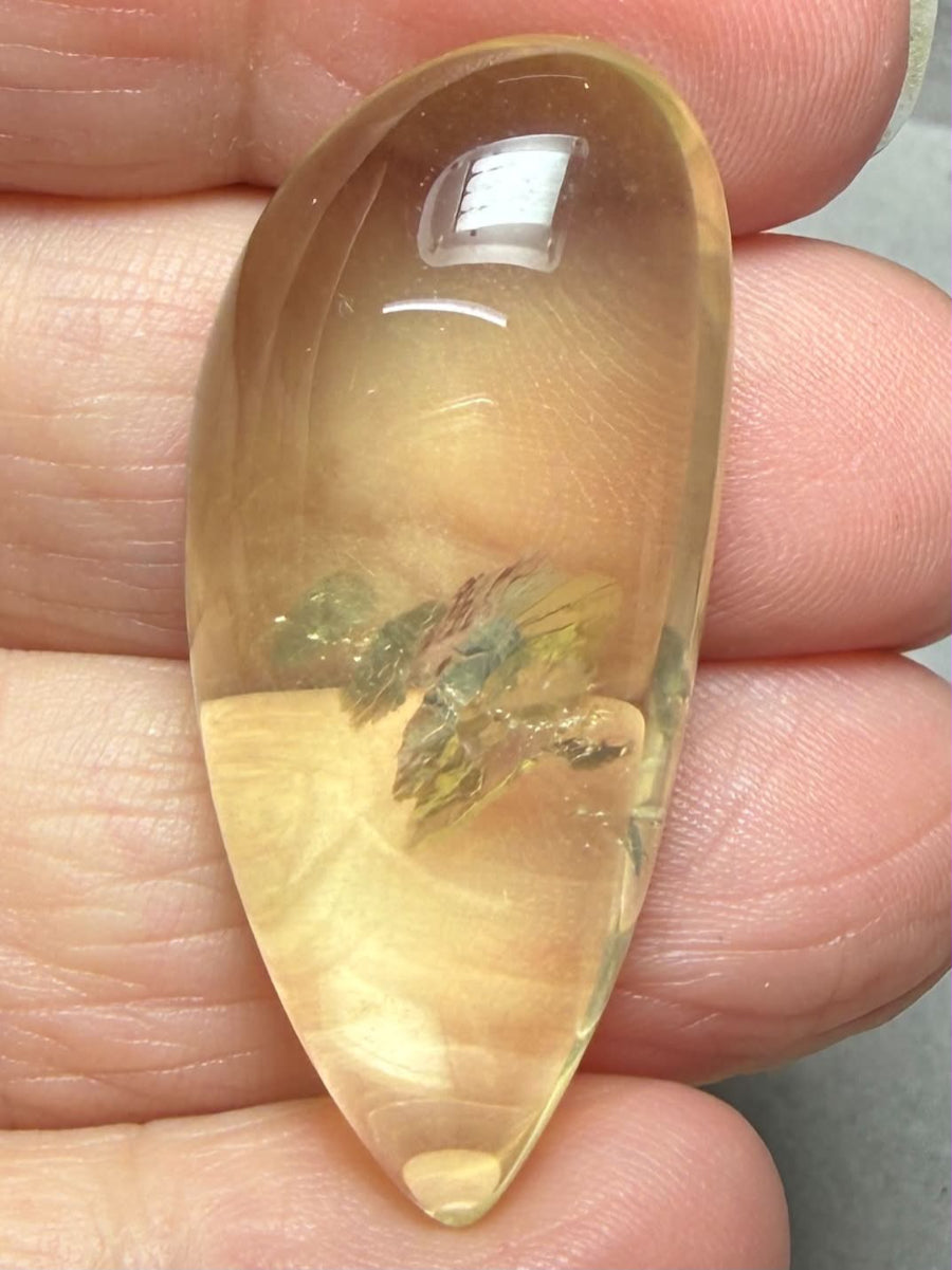 Freeform 39x18mm Lemon Quartz Cabochon 19