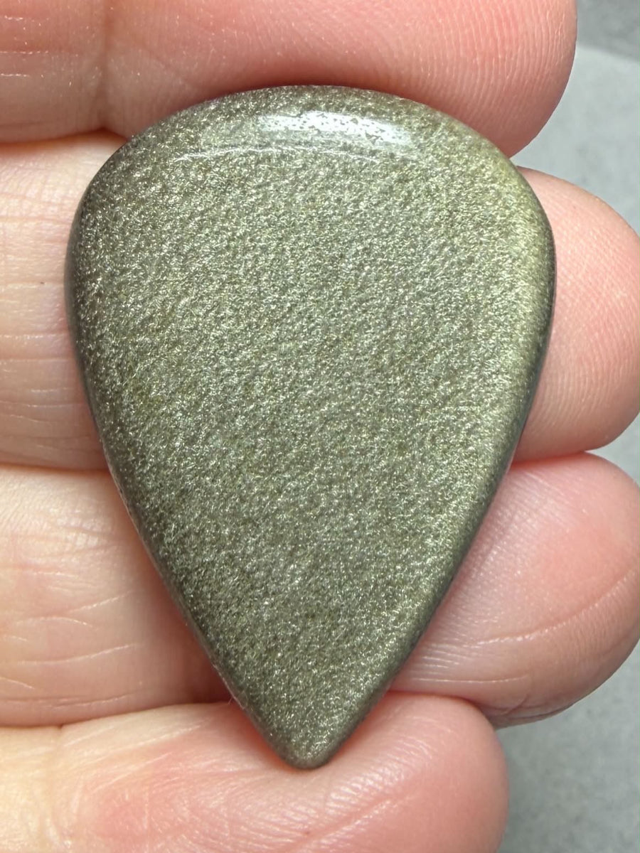 Teardrop 33x23mm Gold Sheen Obsidian Cabochon 26