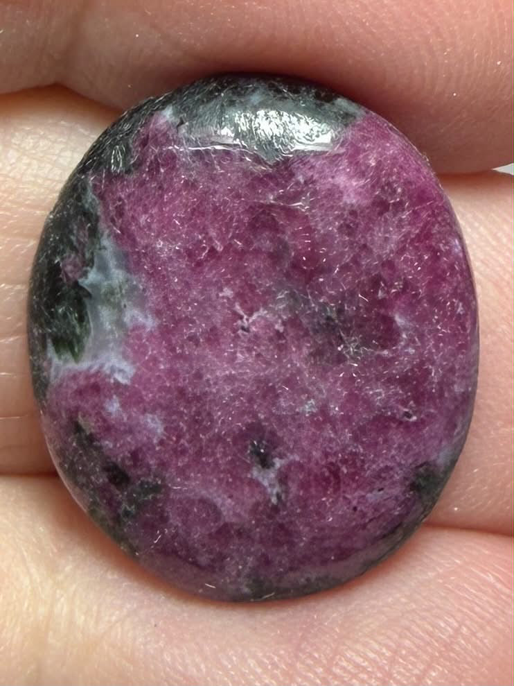 Oval 21x18mm Ruby Zoisite Cabochon 58