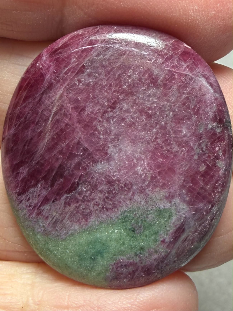 Oval 34x30mm Ruby Zoisite Cabochon 78