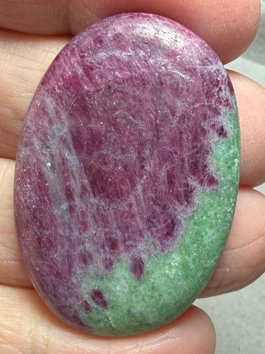 Oval 40x28mm Ruby Zoisite Cabochon 84