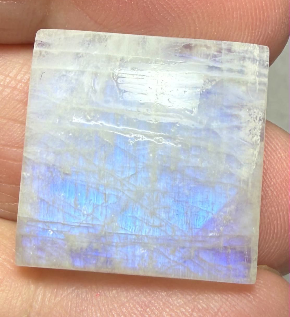 Square 21x21mm Rainbow Moonstone Cabochon 78