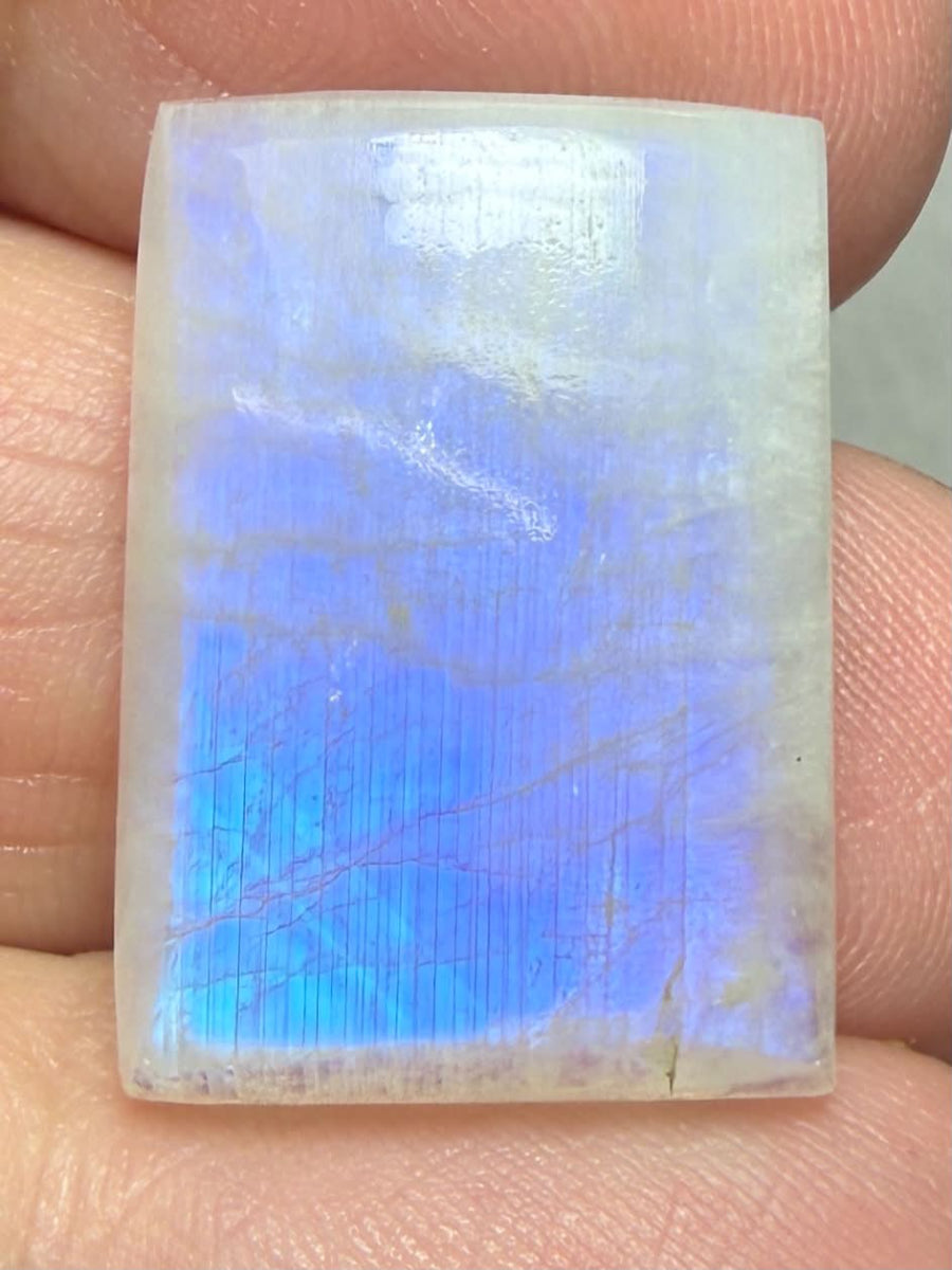 Rectangle 23x16mm Rainbow Moonstone Cabochon 80