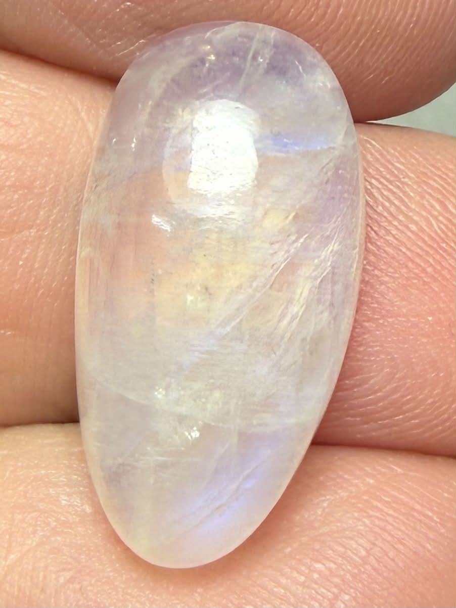 Freeform 21x11mm Rainbow Moonstone Cabochon 127