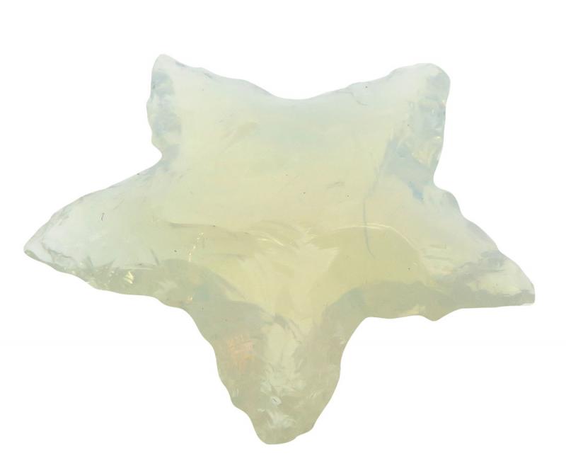 Single Hand Knapped Opalite Star