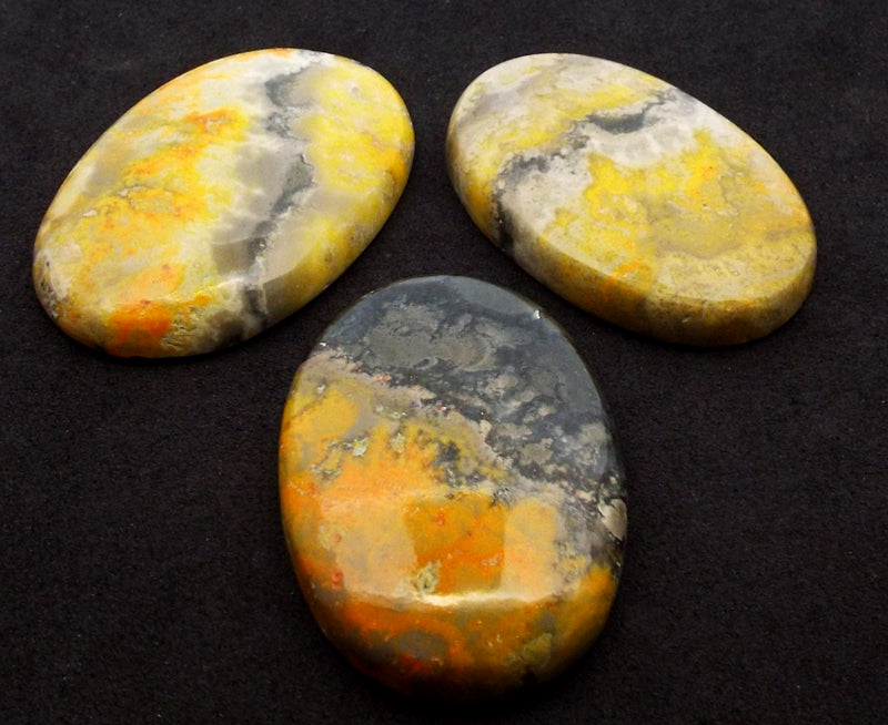 Single Oval 35mm to 40mm Long Bumble Bee Jasper Cabochon