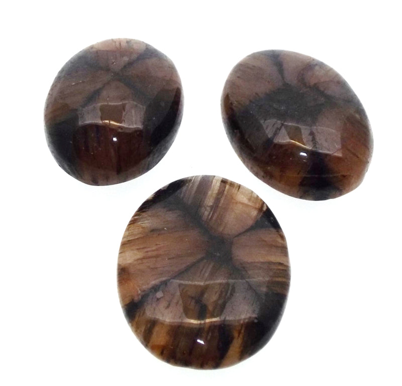 Single Oval 20mm to 25mm Long Chiastolite Cabochon