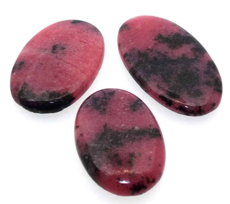 Single Oval 36mm to 43mm Long Rhodonite Cabochon