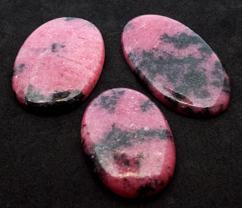 Single Oval 36mm to 43mm Long Rhodonite Cabochon