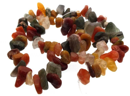 16 inch Natural Lodelite Quartz Bead String