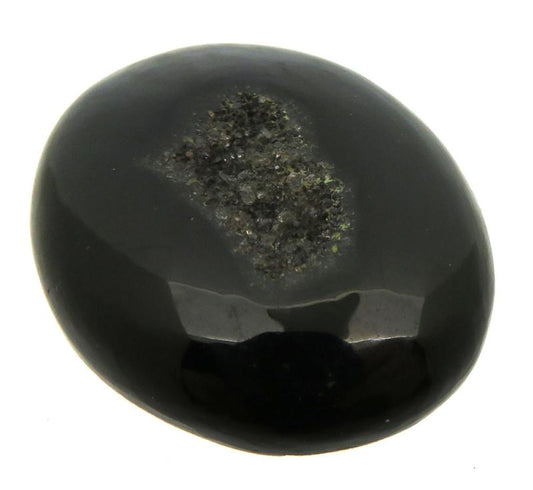 Oval 32x26mm Druzy Window Onyx Cabochon 06
