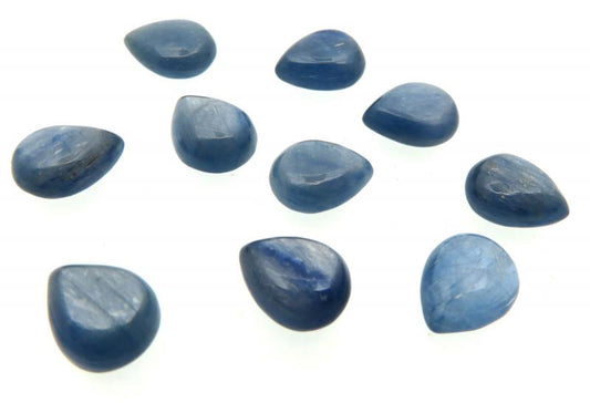 Single Teardrop 9mm Long Blue Kyanite Cabochon