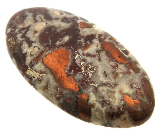 Oval 50x27mm Native Copper in Dolomite Cabochon 04