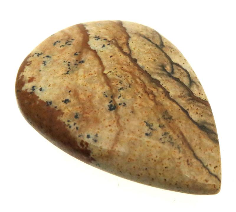 Teardrop 34x24mm Picture Jasper Cabochon 04
