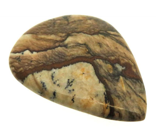 Teardrop 32x25mm Picture Jasper Cabochon 14