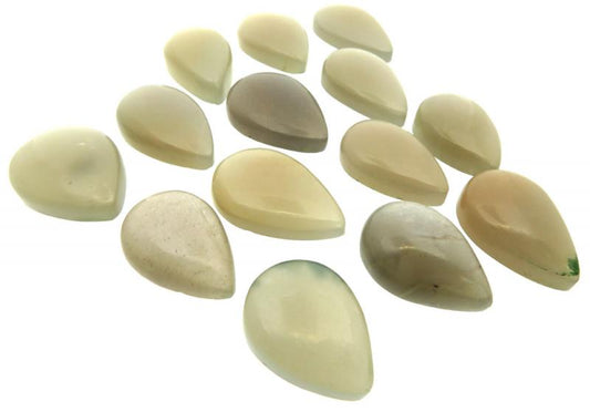 Single Teardrop 28mm to 31mm Long Grey Moonstone Cabochon