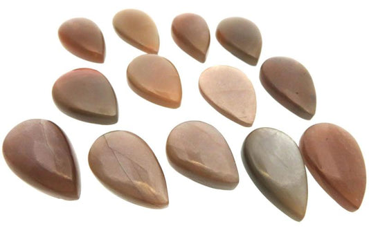 Single Teardrop 27mm to 30mm Long Chocolate Moonstone Cabochon