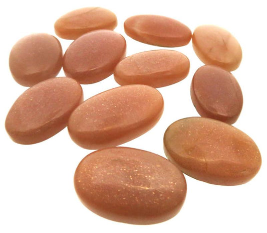 Single Oval 27mm to 30mm Long Peach Moonstone Cabochon