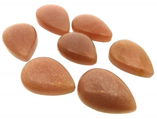 Single Teardrop 28mm to 32mm Long Peach Moonstone Cabochon