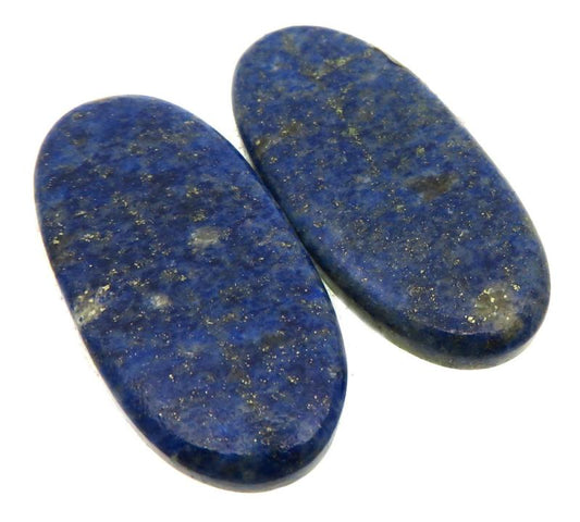 Oval 36x16mm Lapis Lazuli Cabochon Pair 02