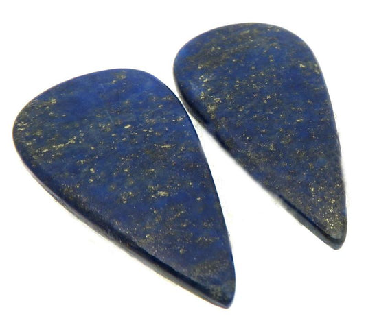 Teardrop 36x18mm Lapis Lazuli Cabochon Pair 05