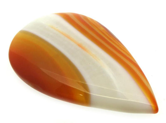 Teardrop 53x33mm Banded Onyx Cabochon 01