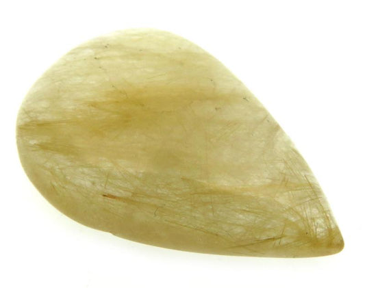 Teardrop 33x22mm Rutilated Quartz Cabochon 02
