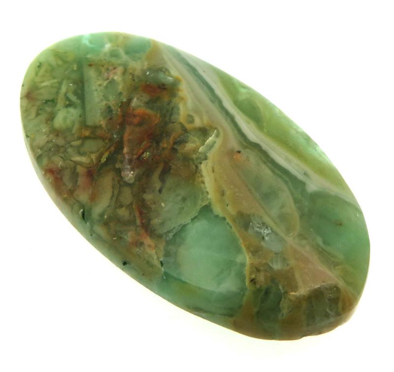 Oval 46x25mm Green Opal Cabochon 04