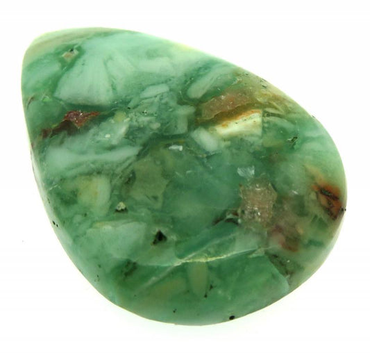 Teardrop 40x27mm Green Opal Cabochon 06