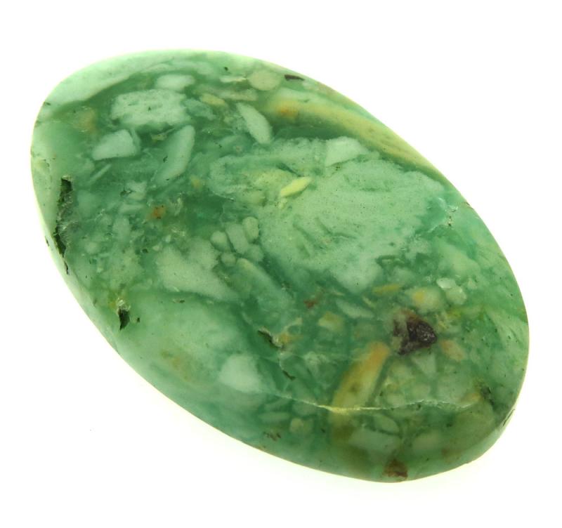 Oval 41x25mm Green Opal Cabochon 08